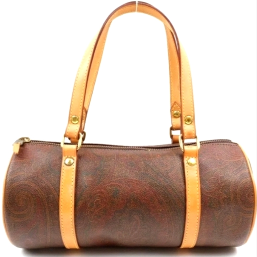 - ETRO - Paisley Canvas PVC & Leather 2-way Papillion Bowling Bag